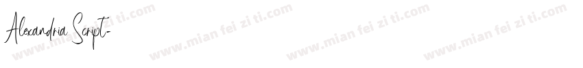 Alexandria Script字体转换